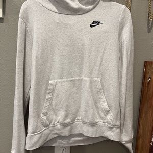 White/Gray Nike Cowl Neck Hoodie